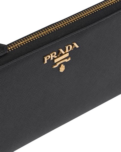 prada large saffiano logo-tab wallet different views|Women's Large Wallets .